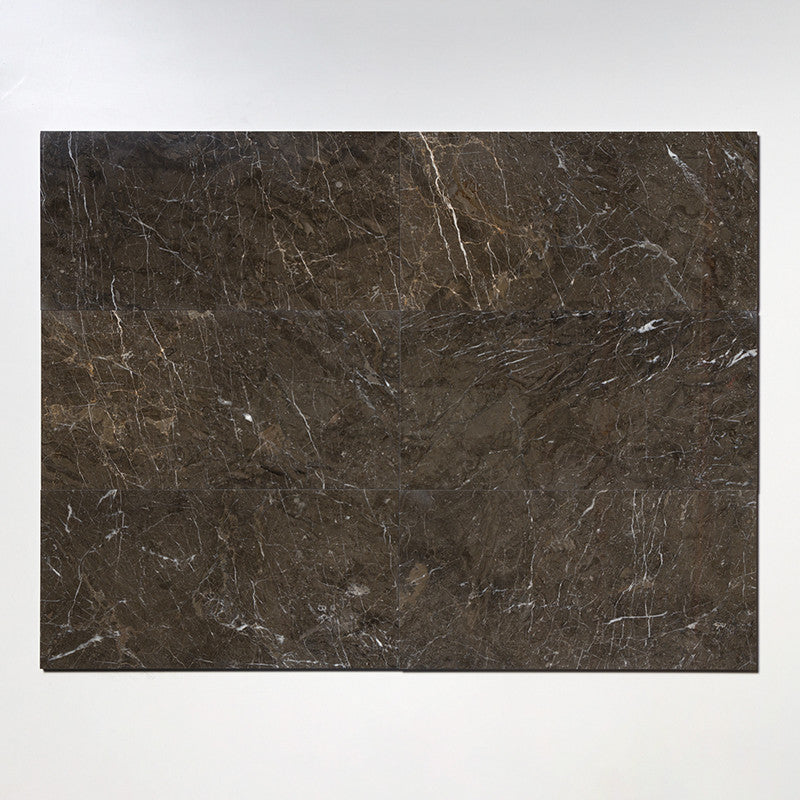 NATURAL REFLECTIONS : Arctic Gray Marble Rectangle Field Tile (polished | 12"x24"x1/2" | straight cut)