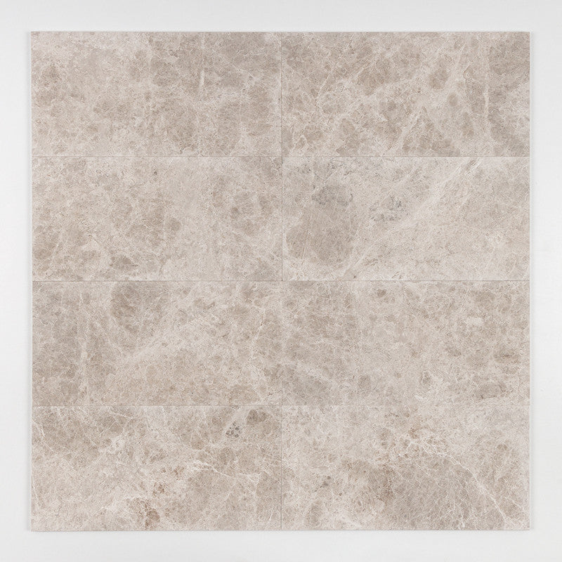 SILVER CLOUDS : Rectangle Field Tile (polished | 12"x24"x1/2" | straight cut)