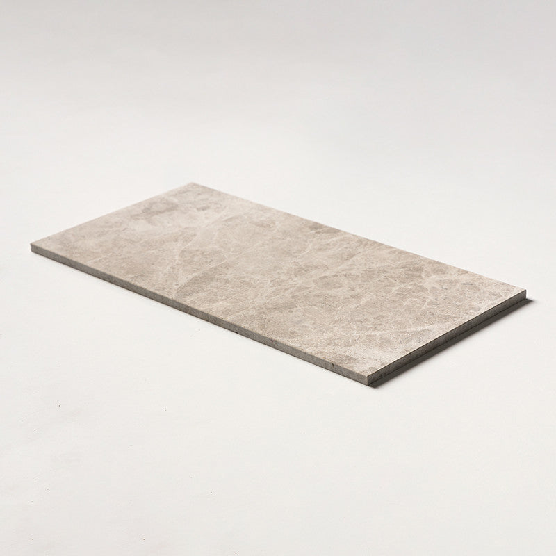 SILVER CLOUDS : Rectangle Field Tile (polished | 12"x24"x1/2" | straight cut)