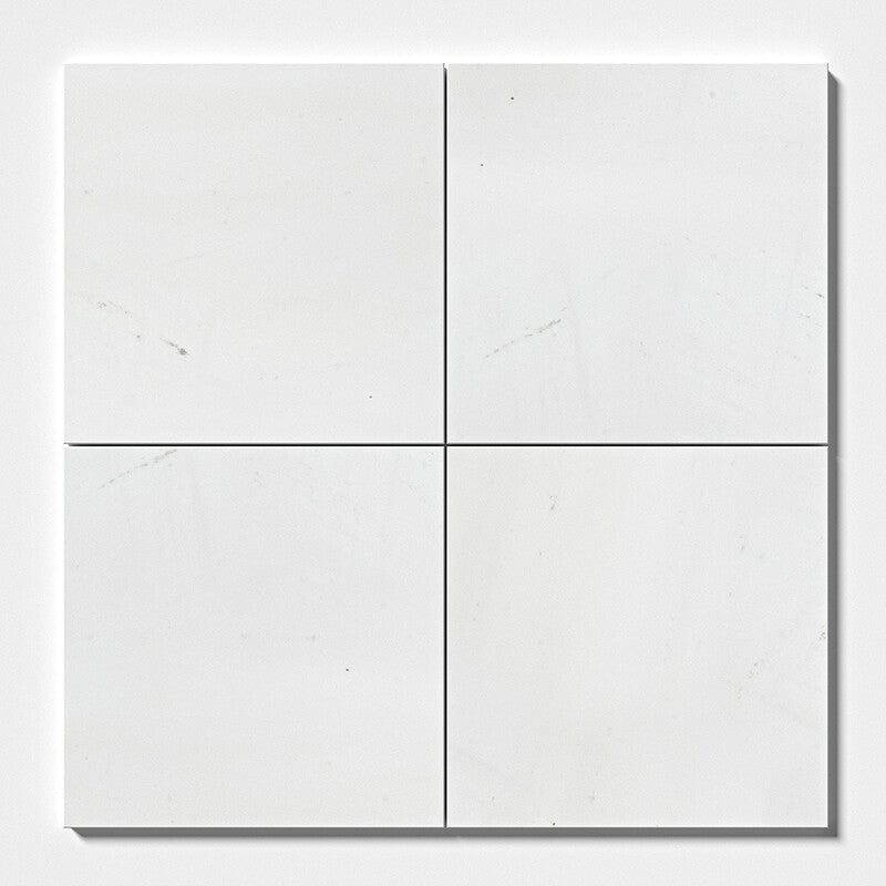 ASPEN WHITE : Square Field Tile (honed | 12"x12"x3/8" | beveled)