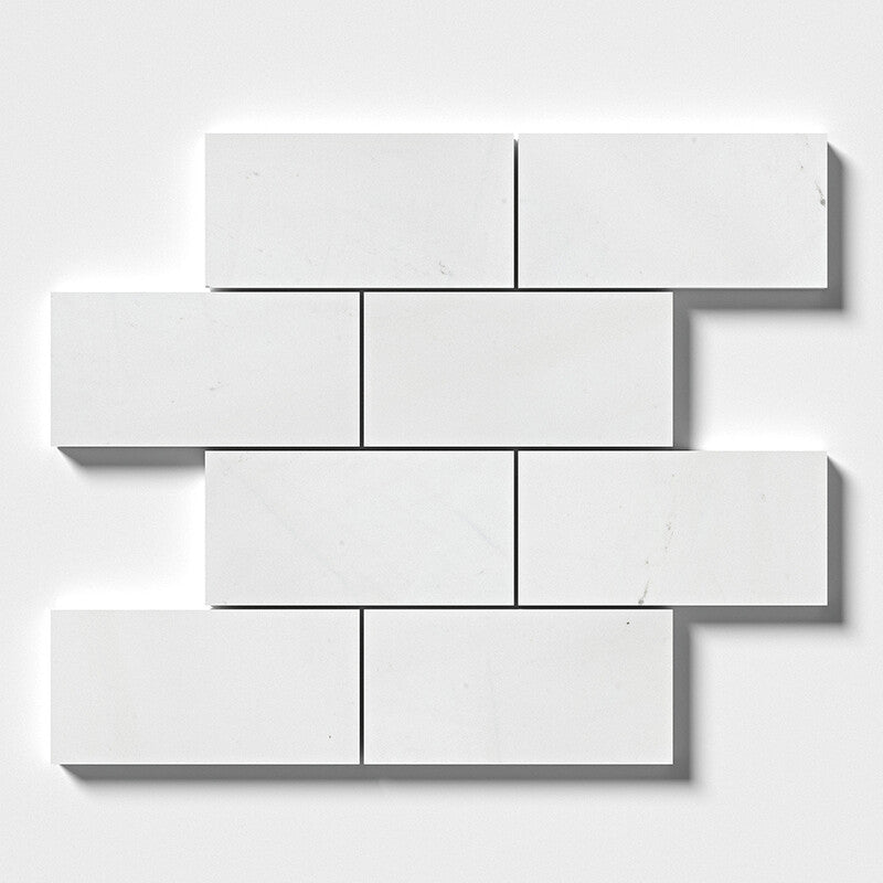 ASPEN WHITE : Rectangle Field Tile (honed | 2"x5"x3/4" | straight cut)