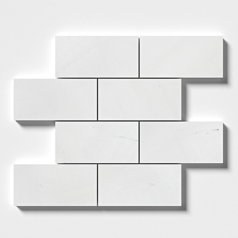 ASPEN WHITE : Rectangle Field Tile (polished | 2"x5"x3/4" | straight cut)