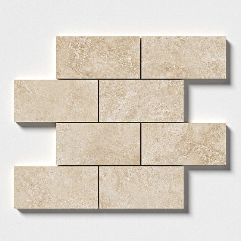 CAPPUCCINO : Rectangle Field Tile (polished | 2"x5"x3/4" | straight cut)