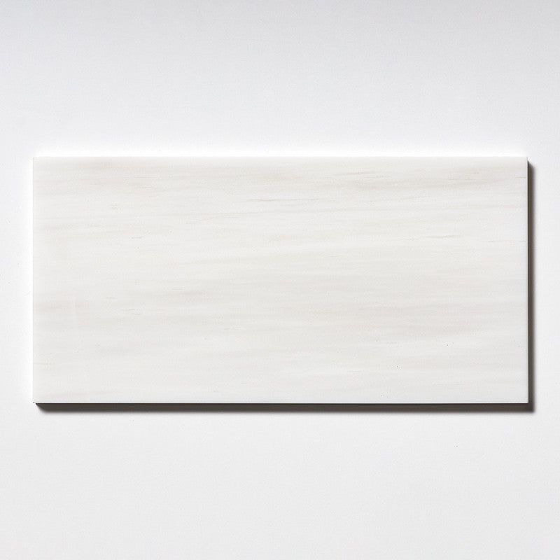 SNOW WHITE : Rectangle Field Tile (honed | 6"x12"x3/8" | straight cut)