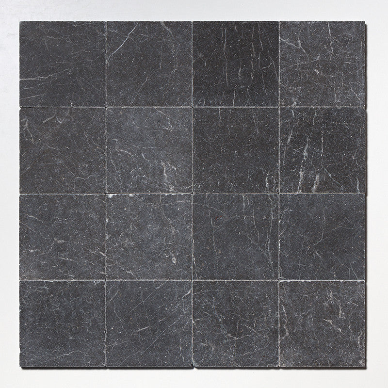 IRIS BLACK : Square Field Tile (brushed | 8"x8"x1/2" | chiseled)