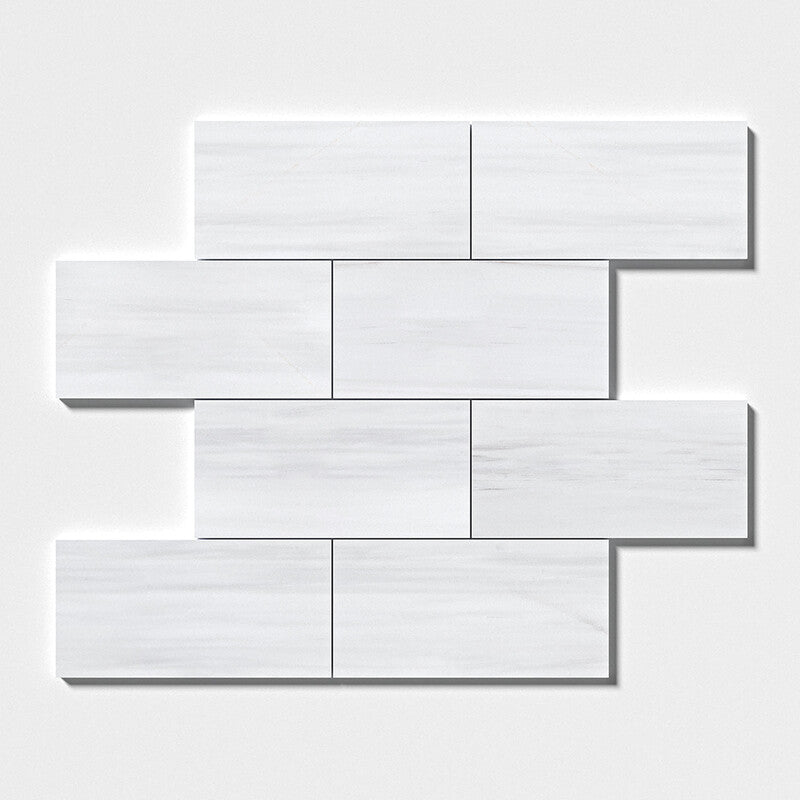 BIANCO DOLOMITI CLASSIC : Rectangle Field Tile (honed | 6"x12"x3/8" | straight cut)