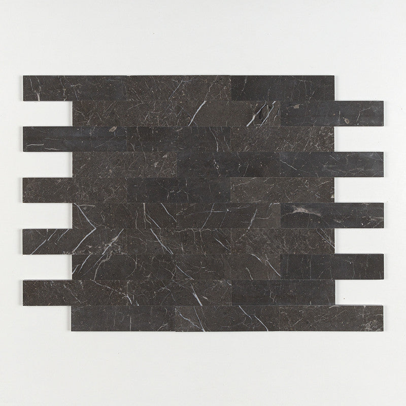 IRIS BLACK : Rectangle Field Tile (honed | 3"x12"x1/2" | straight cut)