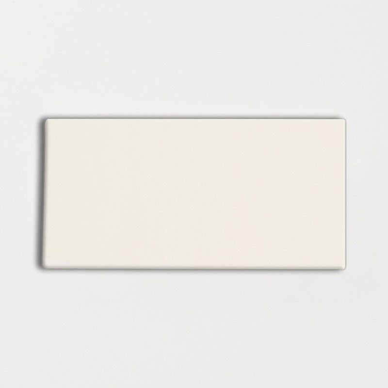 STATUS CERAMIC: Ivory Rectangle Field Tile (matte | 3"x6"x3/8" | beveled)