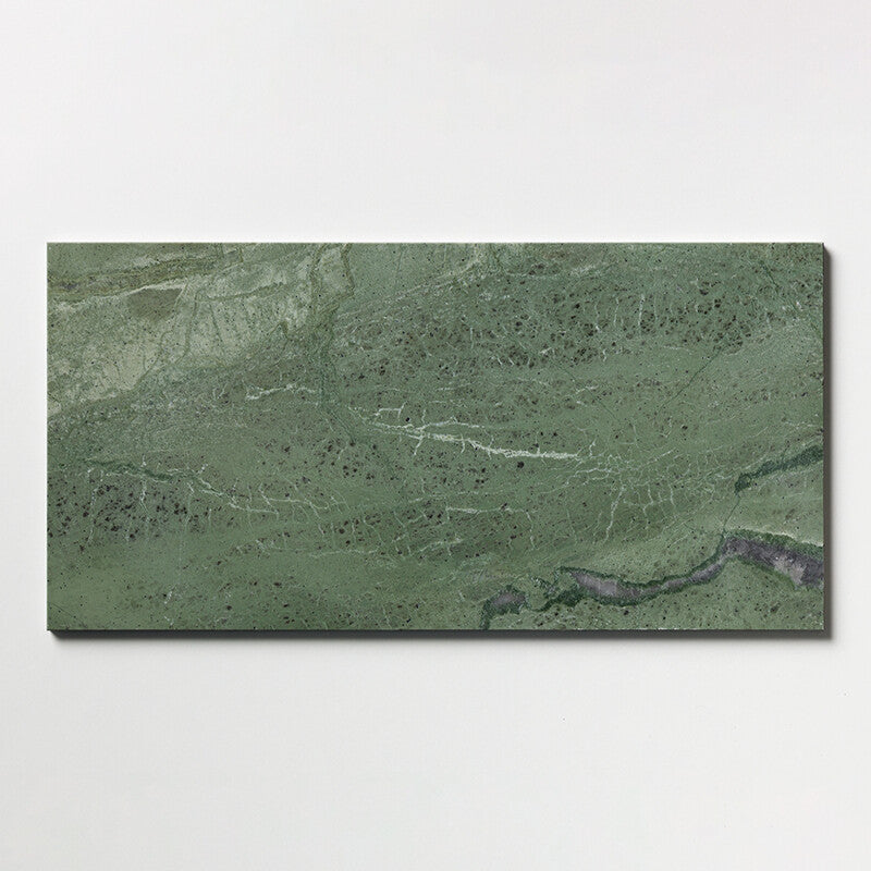 NATURAL REFLECTIONS : Verde Tia Marble Rectangle Field Tile (polished | 12"x24"x1/2" | straight cut)