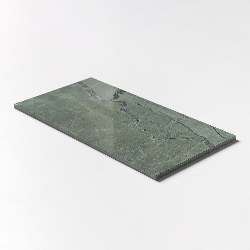 NATURAL REFLECTIONS : Verde Tia Marble Rectangle Field Tile (polished | 12"x24"x1/2" | straight cut)