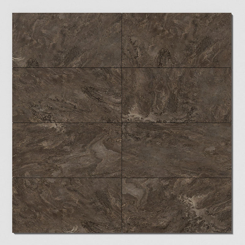 NATURAL REFLECTIONS : Mocha Earth Marble Rectangle Field Tile (polished | 12"x24"x1/2" | straight cut)