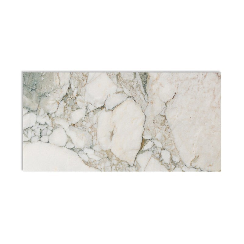 NATURAL REFLECTIONS : Calacatta Green Classic Marble Rectangle Field Tile (honed | 12"x24"x3/8" | straight cut)