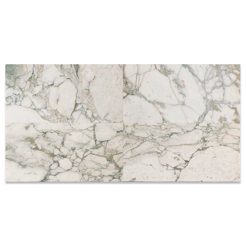 NATURAL REFLECTIONS : Calacatta Green Classic Marble Rectangle Field Tile (honed | 12"x24"x3/8" | straight cut)