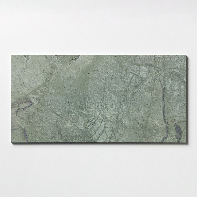 NATURAL REFLECTIONS : Verde Tia Marble Rectangle Field Tile (honed | 12"x24"x1/2" | straight cut)