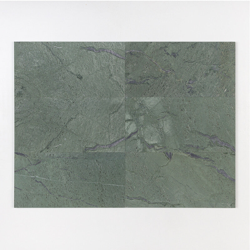 NATURAL REFLECTIONS : Verde Tia Marble Rectangle Field Tile (honed | 12"x24"x1/2" | straight cut)