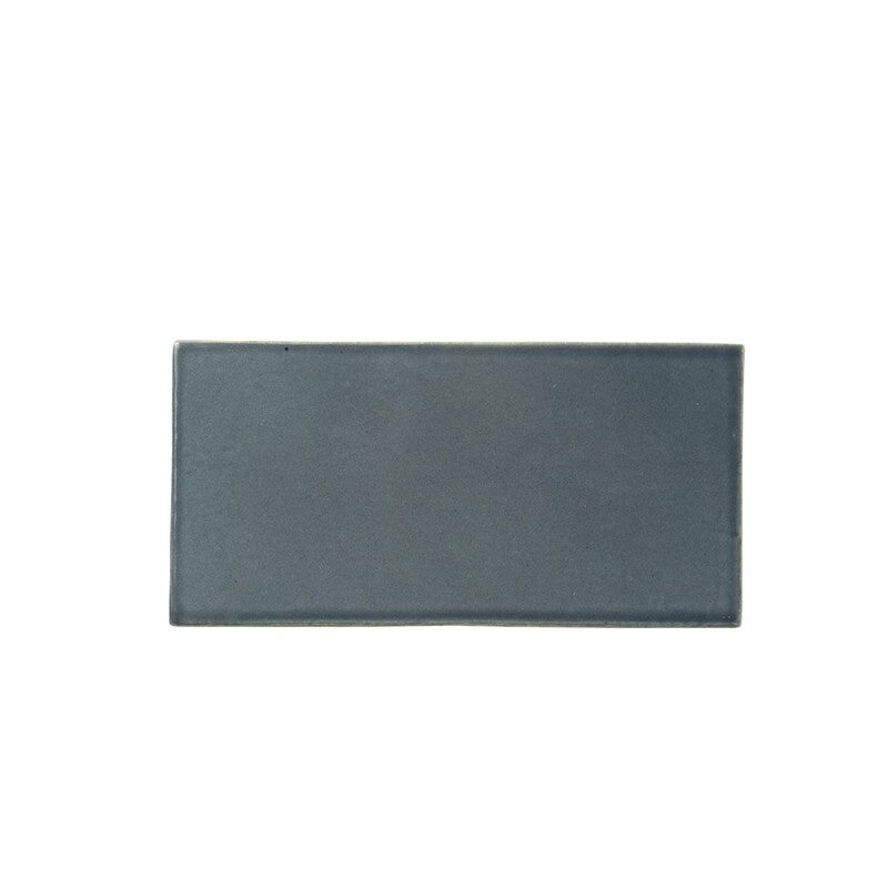 BREATHE MORESQUE: Indigo Rectangle Field Tile (glossy | 3"x6"x3/8" | round)