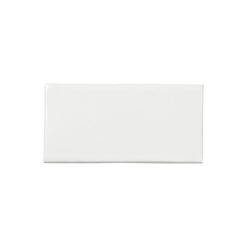 BREATHE MORESQUE: Snow Rectangle Field Tile (glossy | 3"x6"x3/8" | round)