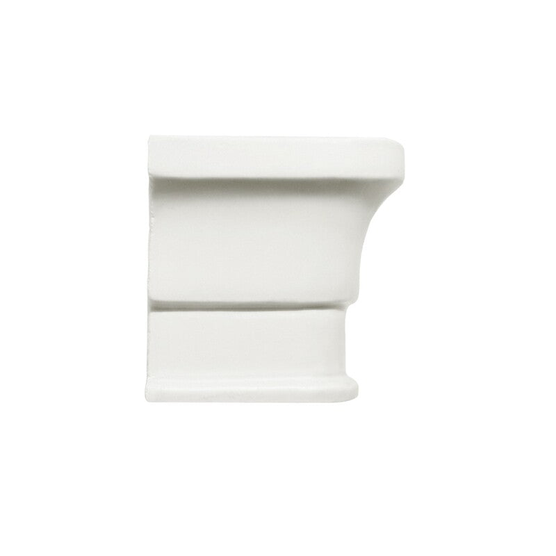 BREATHE MORESQUE: Snow Ceramic Rail Molding Corner (glossy | 2"x2"x3/8" | round)