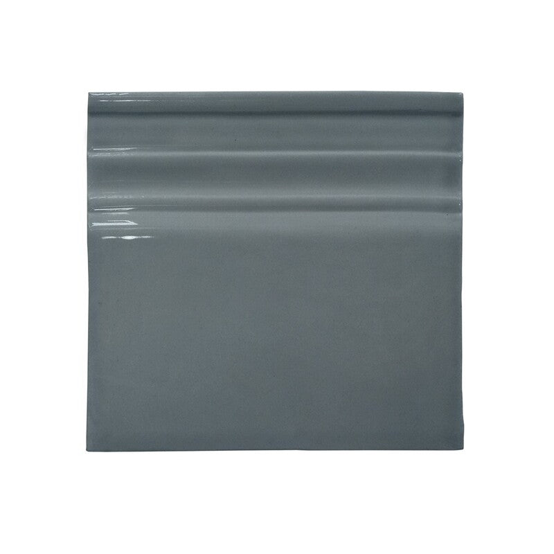 BREATHE MORESQUE: Indigo Ceramic Baseboard (glossy | 6"x6"x3/8" | round)