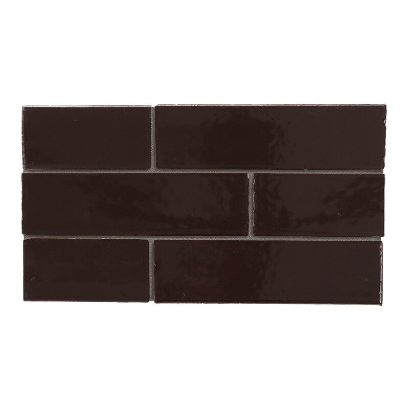 TEMPLE BRICK: Old Port Rectangle Field Tile (gloss | 2"x7"x1/8" | straight cut)