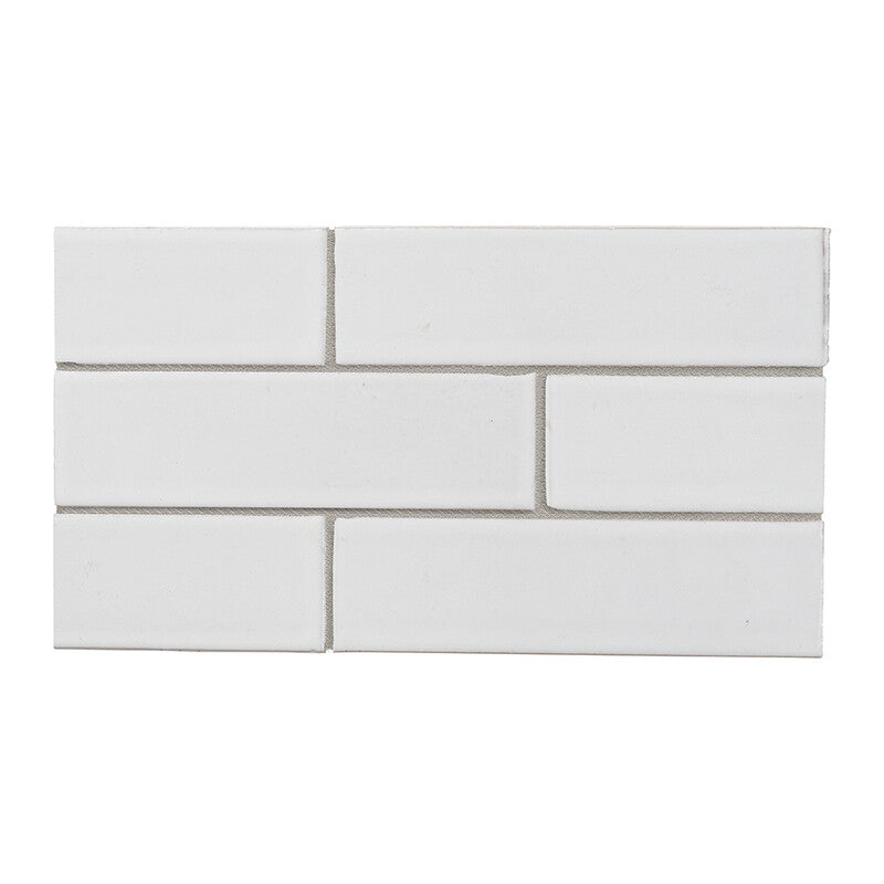 TEMPLE BRICK: Eggshell Rectangle Field Tile (gloss | 2"x7"x1/8" | straight cut)