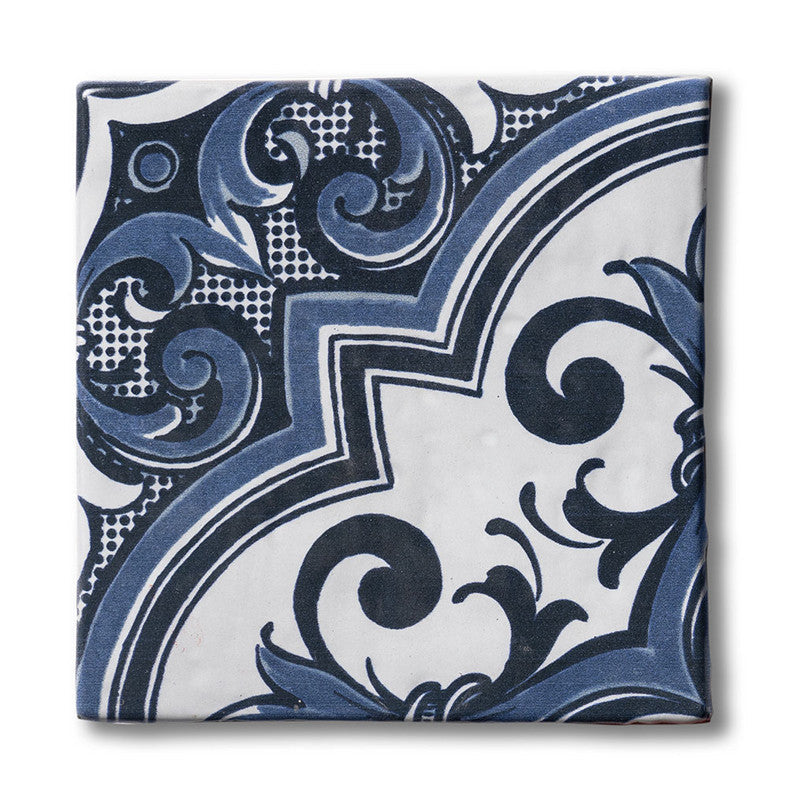 ANTIQUE: Sintra 2 Glazed Terracotta Field Deco Tile (6"x6"x1/2" | glossy)