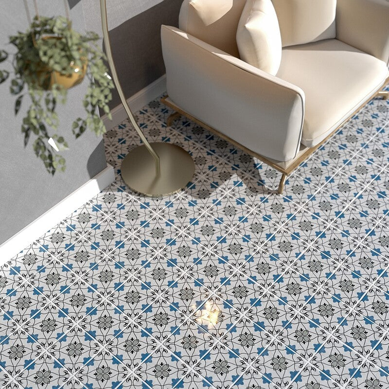 ANTIQUE: Sintra 6 Glazed Terracotta Field Deco Tile (6"x6"x1/2" | glossy)