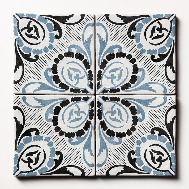 ANTIQUE: Palena 2 Glazed Terracotta Field Deco Tile (6"x6"x1/2" | glossy)