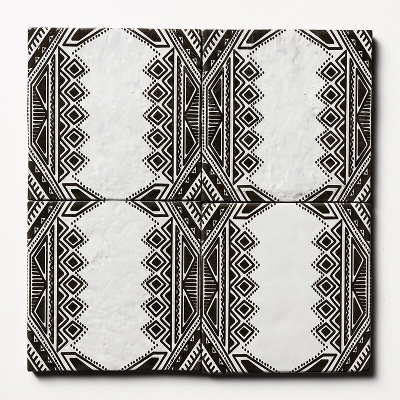 ANTIQUE: Bavi 1 Glazed Terracotta Field Deco Tile (6"x6"x1/2" | glossy)