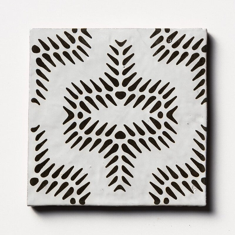 ANTIQUE: Bavi 2 Glazed Terracotta Field Deco Tile (6"x6"x1/2" | glossy)