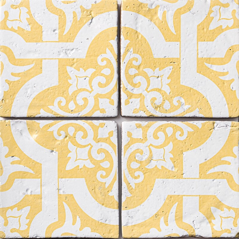 ANTIQUE: Antigua 1 Glazed Terracotta Field Deco Tile (6"x6"x1/2" | glossy)