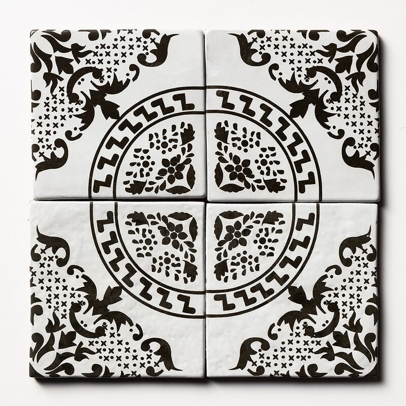 ANTIQUE: Antigua 2 Glazed Terracotta Field Deco Tile (6"x6"x1/2" | glossy)