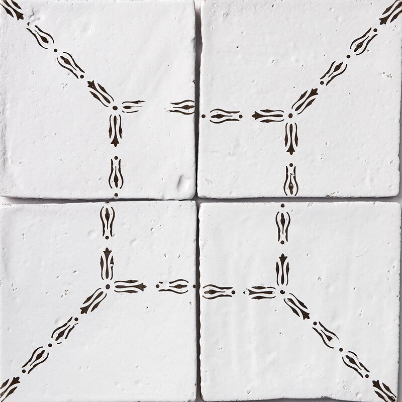 ANTIQUE: Antigua 5 Glazed Terracotta Field Deco Tile (6"x6"x1/2" | glossy)