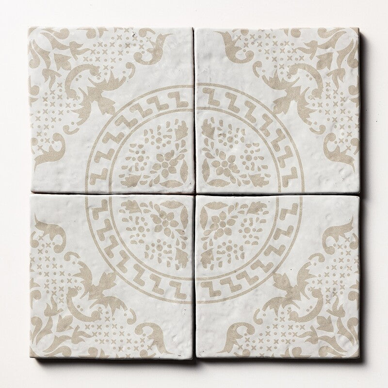ANTIQUE: Antigua 6 Glazed Terracotta Field Deco Tile (6"x6"x1/2" | glossy)