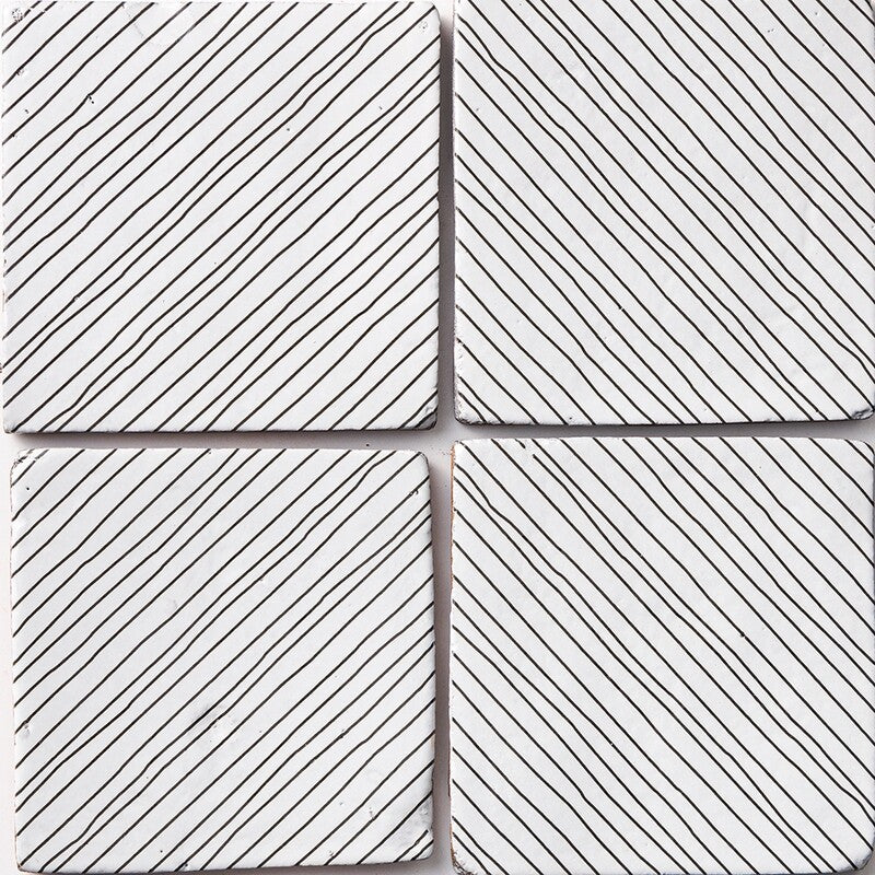 ANTIQUE: Zuni 3 Glazed Terracotta Field Deco Tile (6"x6"x1/2" | glossy)