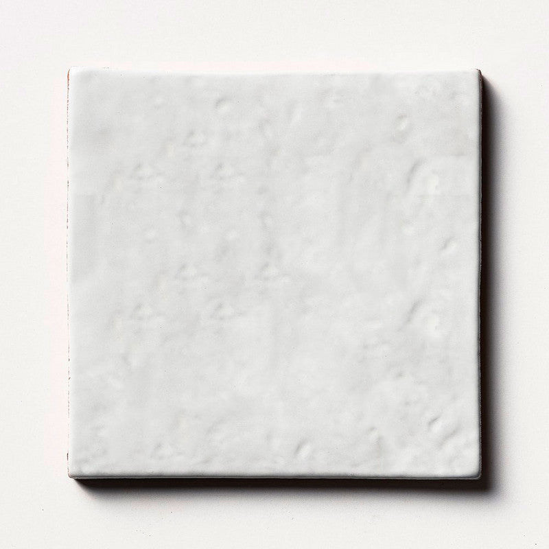 ANTIQUE: White Square Glazed Terracotta Field Tile (6"x6"x1/2" | glossy)