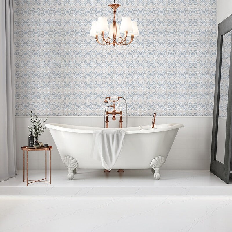 ZANZIBAR: Amare Field Deco Tile (matte | 6"x6"x3/8" | straight cut)