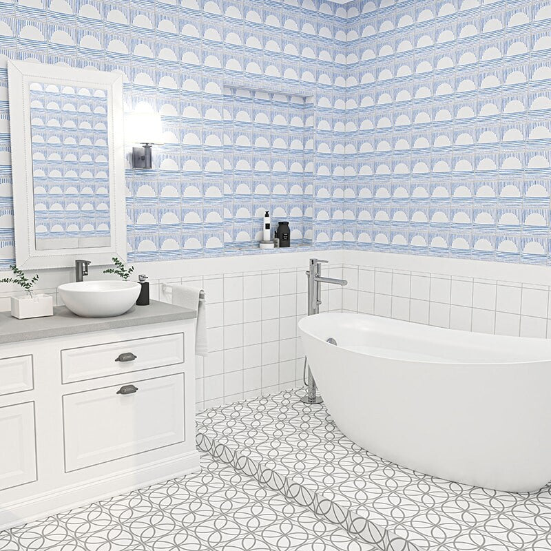 ZANZIBAR: Aluna Field Deco Tile (matte | 6"x6"x3/8" | straight cut)