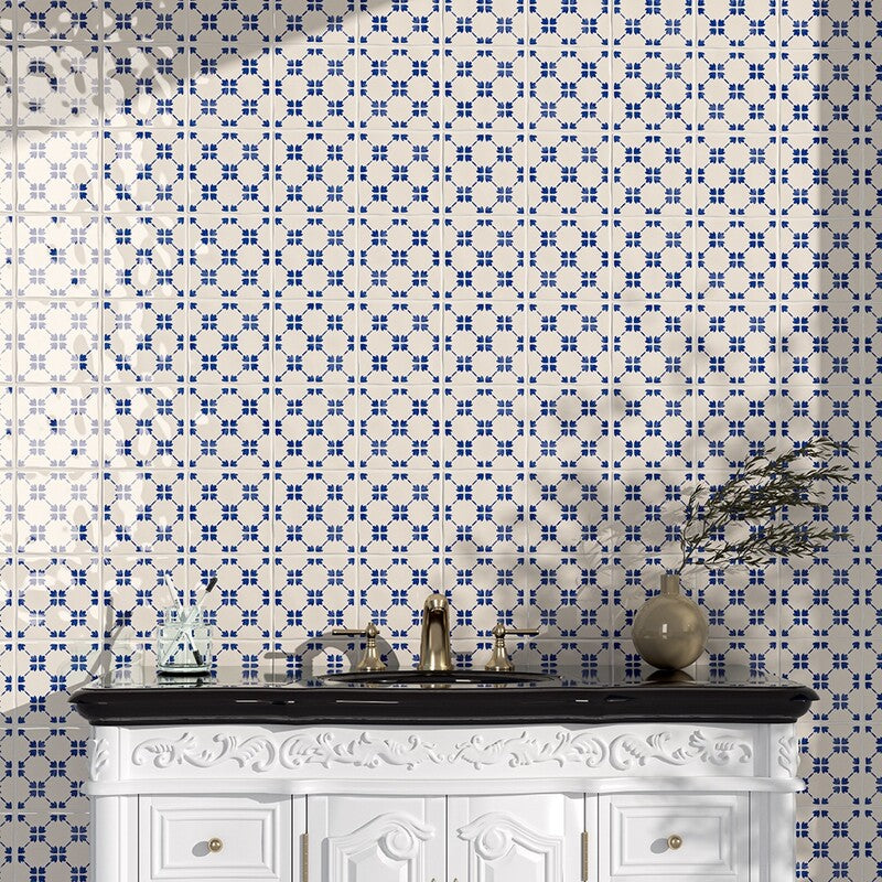 CHEZ MONET CERAMIC: Loire Square Field Tile (glossy | 6"x6"x3/8" | straight cut)