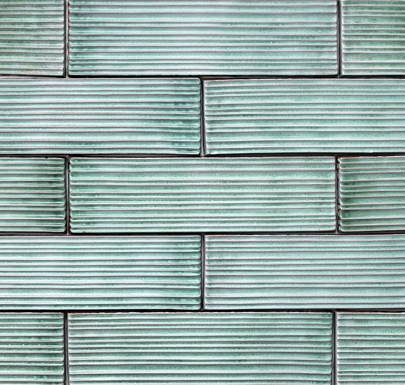 FORTE BRICK STUDIO: Sage Legato Field Deco Tile (glossy | 2"x7"x1/4" | straight cut)