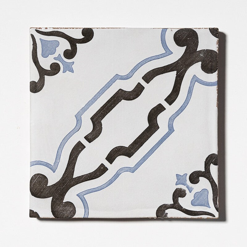 LEITMOTIF: Link Refrain Glazed Terracotta Field Deco Tile (6"x6"x3/8" | matte)