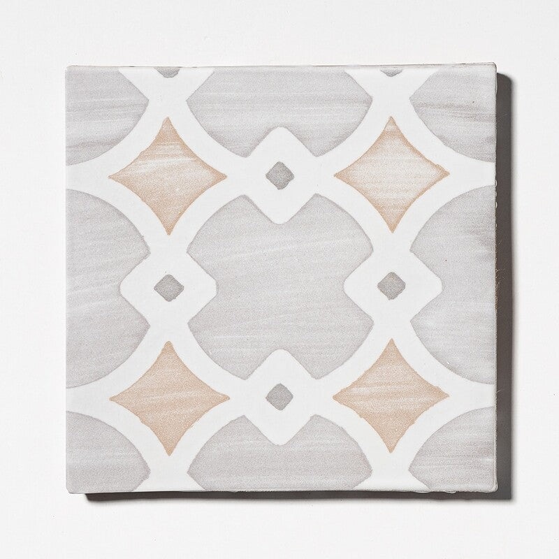 LEITMOTIF: Shadow Step Glazed Terracotta Field Deco Tile (6"x6"x3/8" | matte)