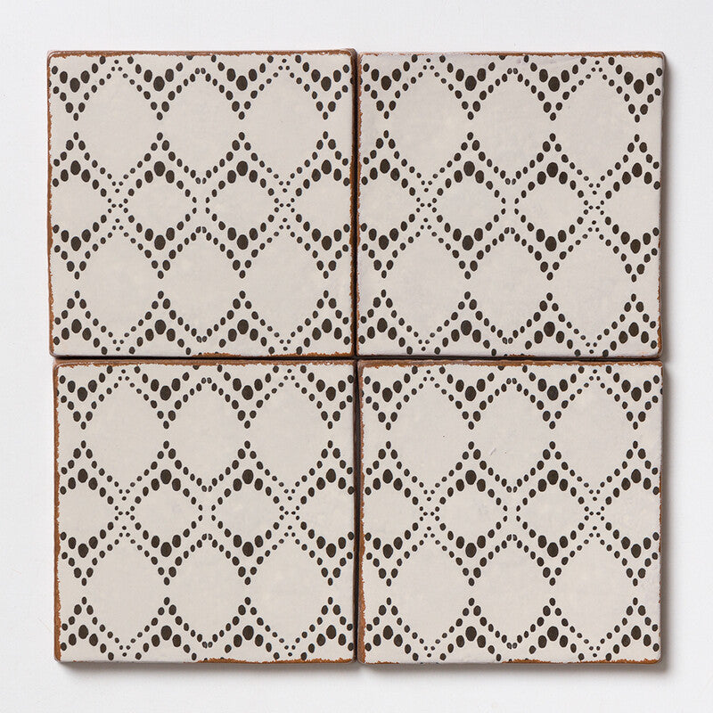 SEINE: Adeline Glazed Terracotta Field Deco Tile (6"x6"x3/8" | matte)