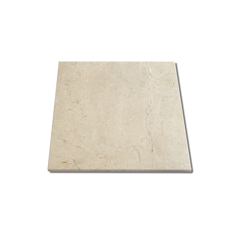 CREMA MARFIL : Square Field Tile (polished | 5"x5"x1/2" | straight cut)