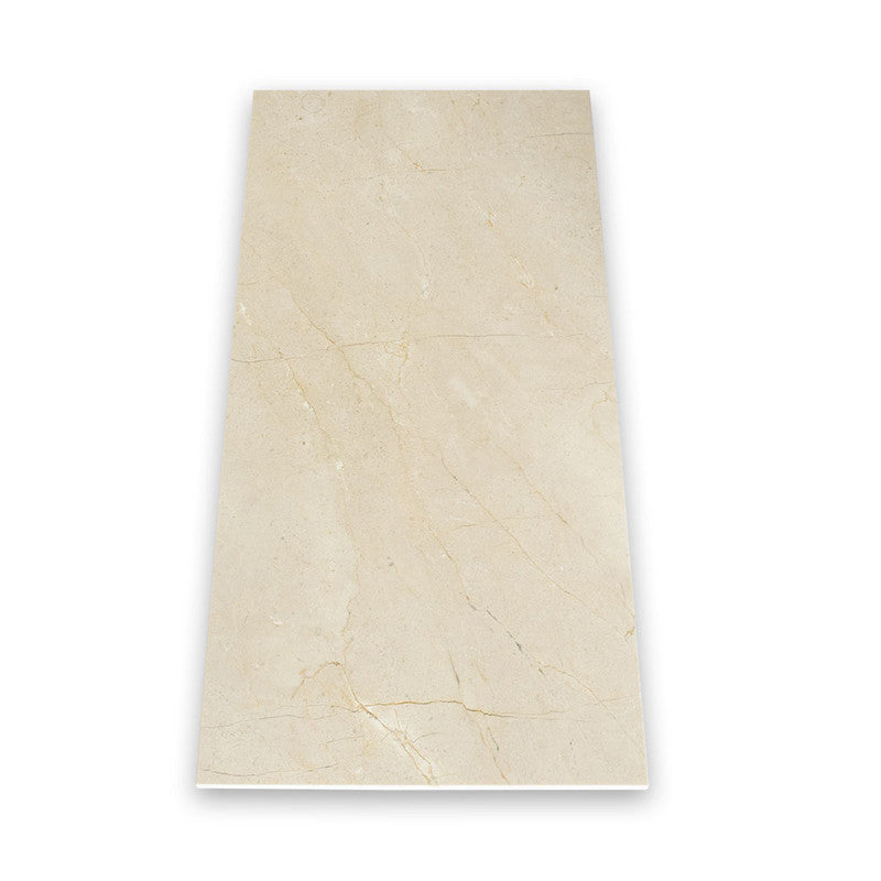 CREMA MARFIL : Rectangle Field Tile (polished | 12"x24"x3/8" | straight cut)