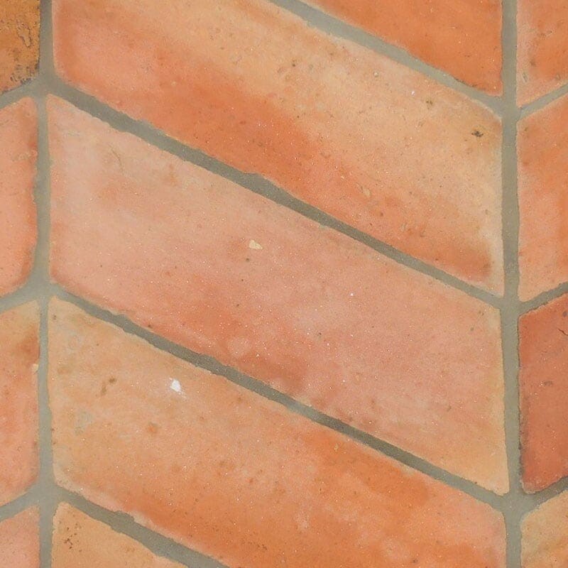COTTO MED: Red Chevron Natural Terracotta Field Tile (4"x12"x3/4" | matte)