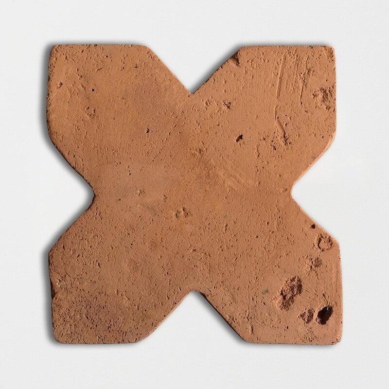 COTTO MED: Red Cross Natural Terracotta Field Tile (4"x4"x3/4" | matte)