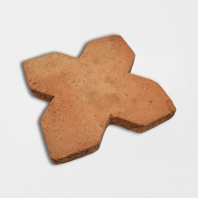 COTTO MED: Red Cross Natural Terracotta Field Tile (4"x4"x3/4" | matte)