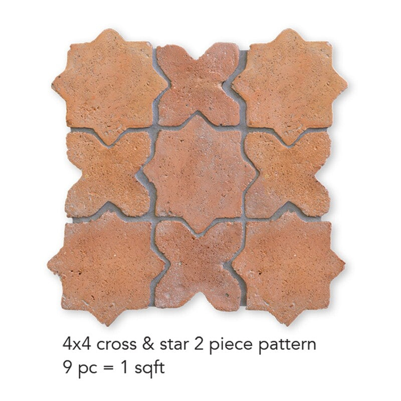 COTTO MED: Red Star Natural Terracotta Field Tile (4"x4"x3/4" | matte)