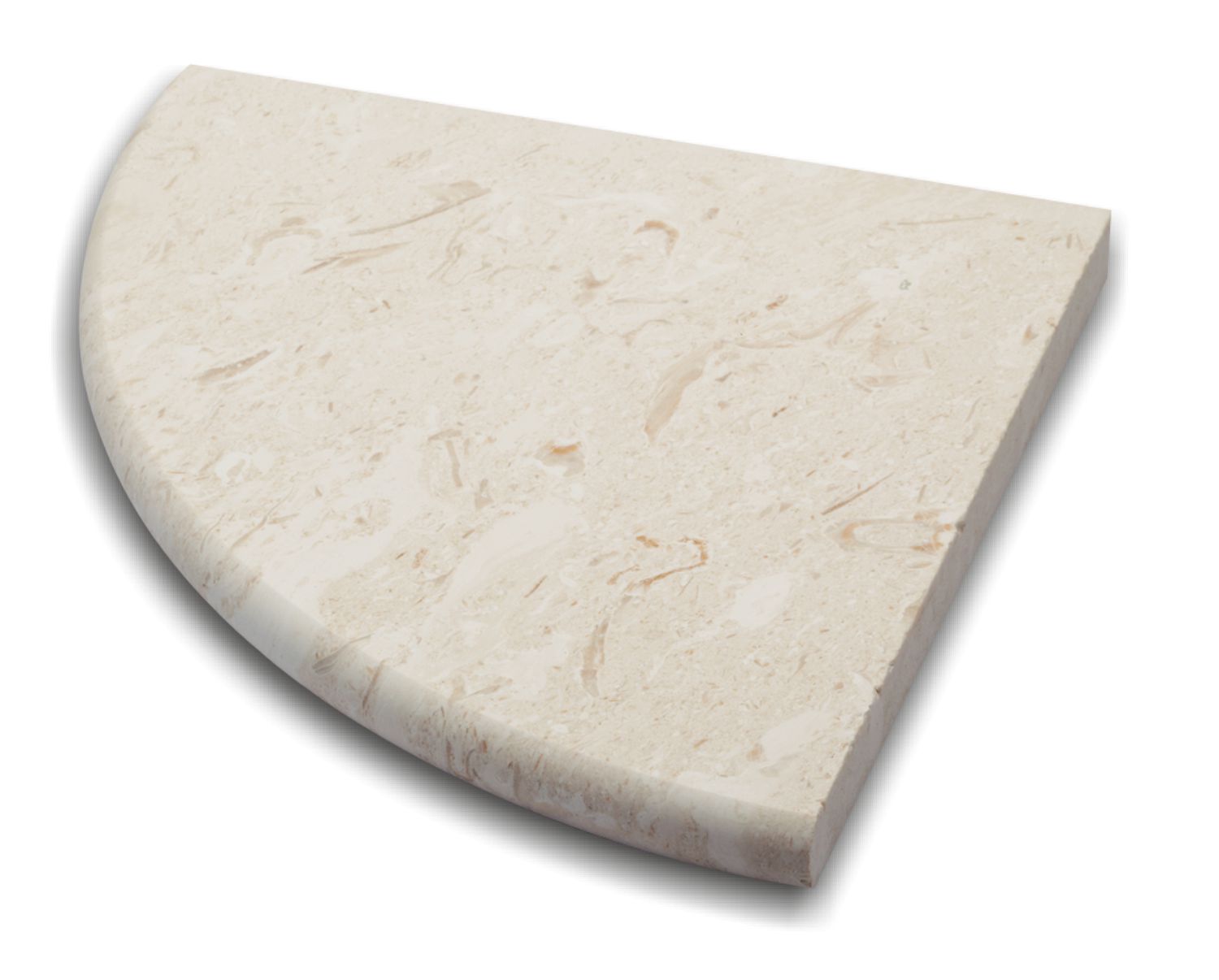 CORINTHIAN FOSSIL: Limestone Corner Shelve Tile Accessory (9"x3/4" | honed | rounded)